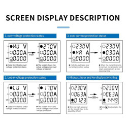 AC PROTECTOR 230V 63A Over Under VOLTAGE Over CURRENT 3-IN-1 DISPLAY